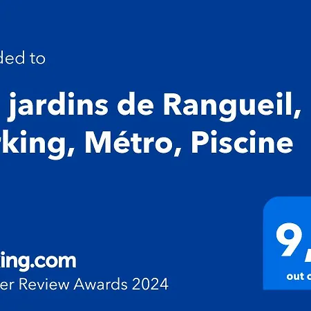 Apartment Les Jardins De Rangueil, Parking, Metro, Piscine